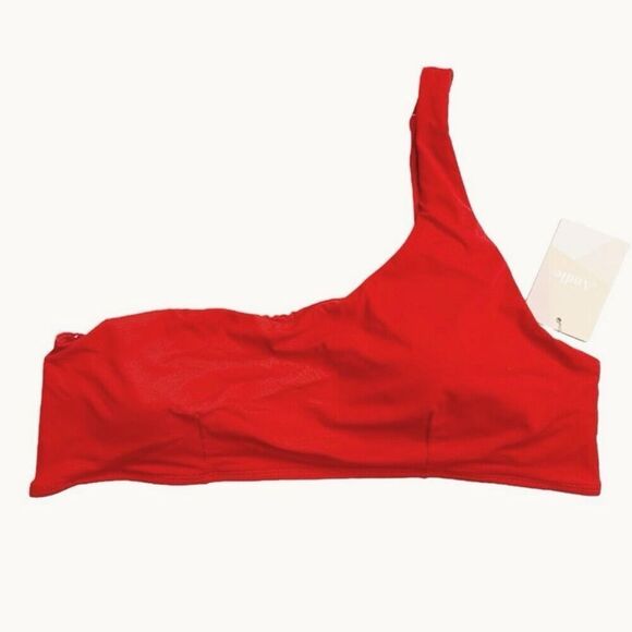 Andie Swim Wyndwood Bikini Top in Cherry Red Size XL NWT SALE - Picture 4 of 10
